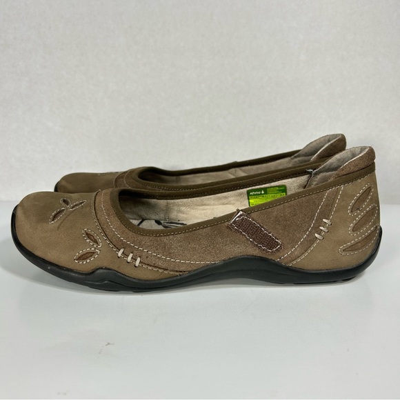 Ahnu Gracie Slip On Leather Tan Ballet Flats Shoes F8013K; Women 7.5 Please Read - Picture 3 of 15